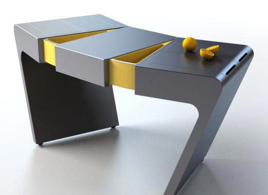 Accordion Flexible kitchen table by Olga Kalugin is very innovative product