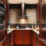 Add a nice vent hood in your kitchen design for small kitchen design renovation