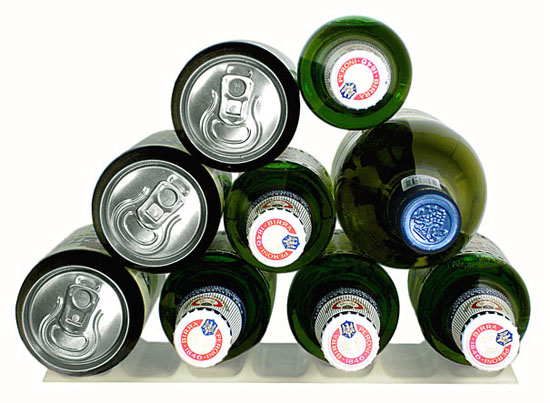 Beer storage like pyramid availables in several smart colors