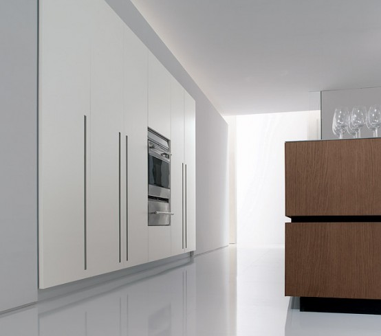 Bravo company kitchen equipped with high technology professional integrated into wall