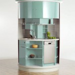 Circled kitchens table in compact concepts kitchen is highly functional