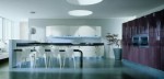 Contemporary Curves Kitchen with an integrated LED by Domina