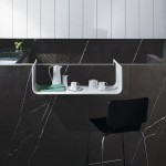 Contemporary Stone Kitchens with White gloss lacquer on Small Spaces