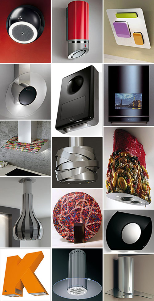 Cool Range Hoods with fun design and futuristic color