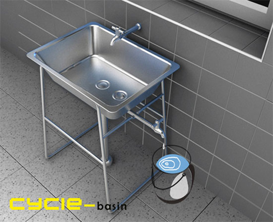 Cycle basin watering plants