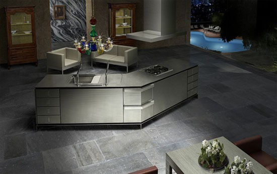 Dark Japanese Kitchen picture with kitchens Island innovations from Toyo