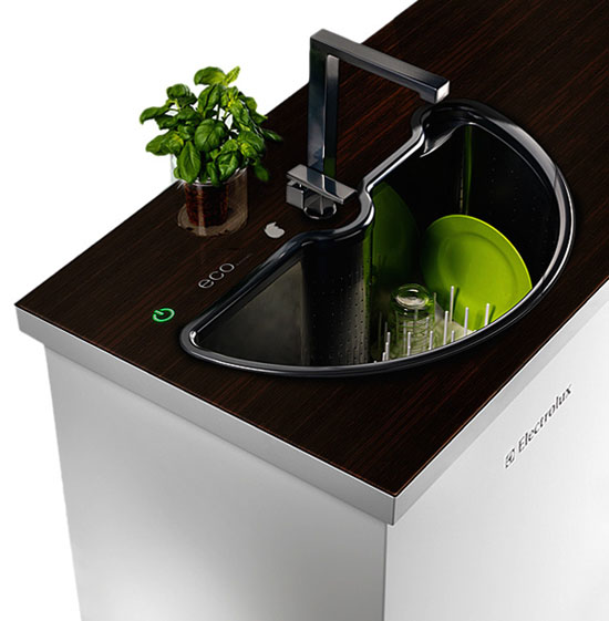 Electrolux eco pure washer sink with two rotatable part