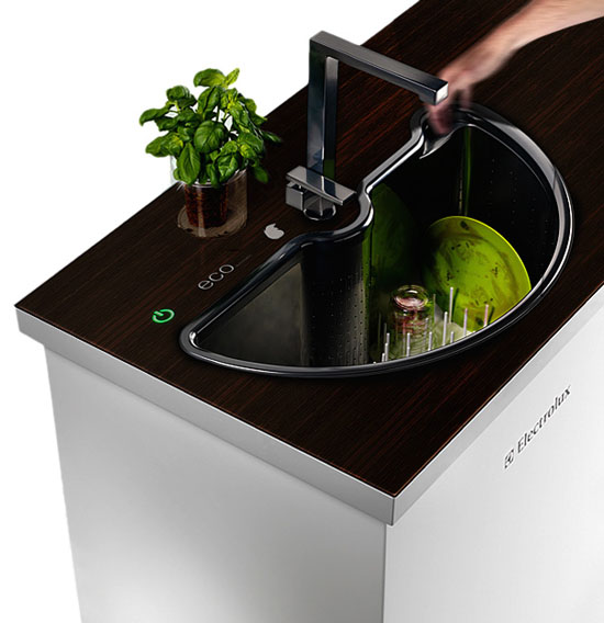 Electrolux eco pure washer sink with two rotatables parts