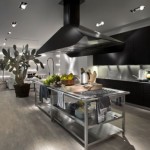 Excellent stainless steel kitchen combine wooden materials Excellent stainless steel kitchen combine wooden materials