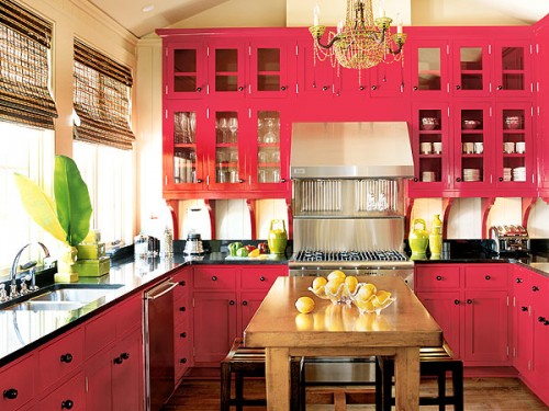 Exotic Asian Kitchen with various models of kitchen cabinets