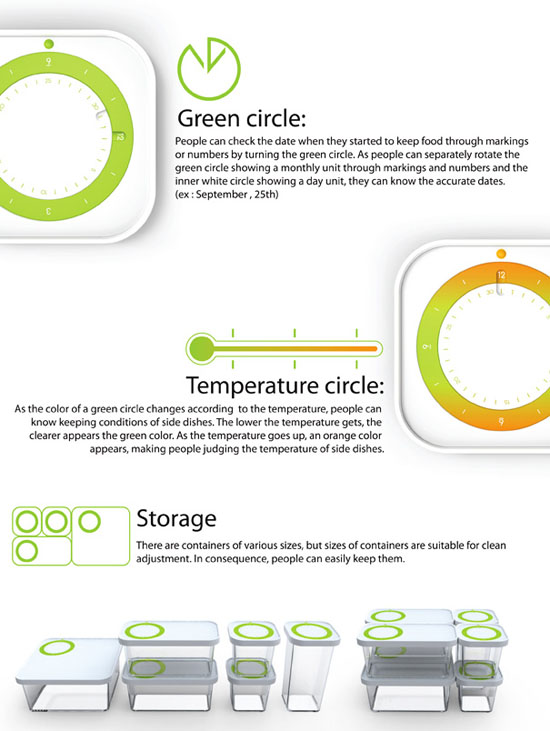 Food freshness storage with temperature and time scale