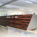 Futuristic Flying Kitchens island from Germany wrapped in sleek stainless steel for aesthetic