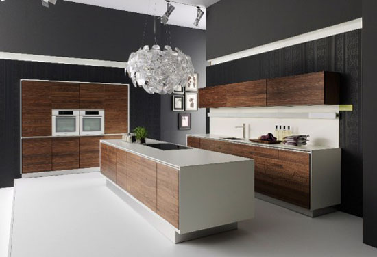 Handleless Kitchen Design made of natural wood Vao kitchens by Team7