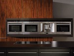 Modern Kitchens wooden base right angles contrasting high gloss set wooden storage unit Modern Kitchens wooden base right angles contrasting high gloss set wooden storage unit