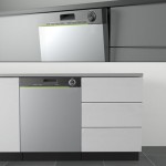 Moderns stainless steels dishwasher and control with IPhone