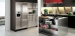 Modular Works kitchen Island with thin stainless steel shelves for Contemporary Kitchen