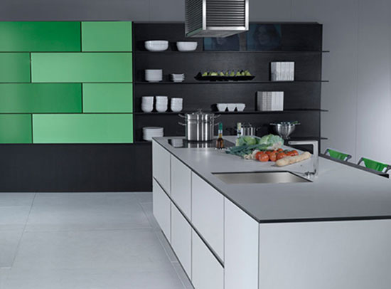 New Gaia Urban Kitchens Bazzeo brings delicate paradox by massive panelled wall units