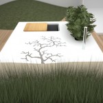 Outdoors Kitchen surrounded trees and under an open sky by Electrolux