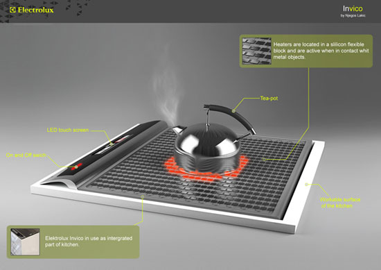 Rolling out with heat can prepares warm meal by Electrolux Invico