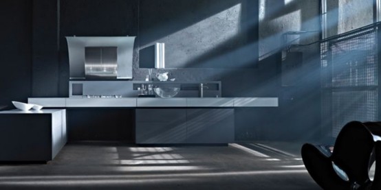 Rustic Kitchen Design with hygienic material by Valcucine