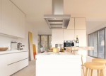 Simple luxury white kitchen allowed laminate veneer stainless steel timber and glass