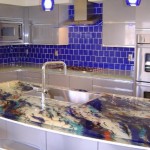 ThinkGlass created personalize kitchens use glass kitchen countertops beautiful patterns