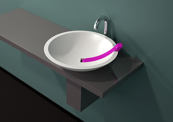 Timeless magnetic drainage sink mades of high density polymer