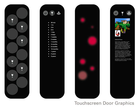 Ultra sonic wine storage with touch screens technology