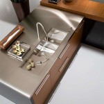 Urban Kitchens Designs stainless steel double sink connected to the worktop from Copat