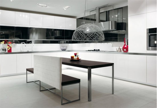White Black Kitchen Designs picture ideas from Salvarani
