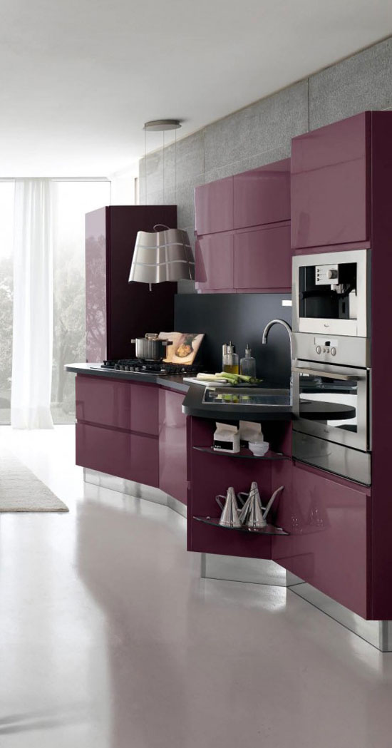 White Cabinet in Modern Italian Kitchen Design from Stosa