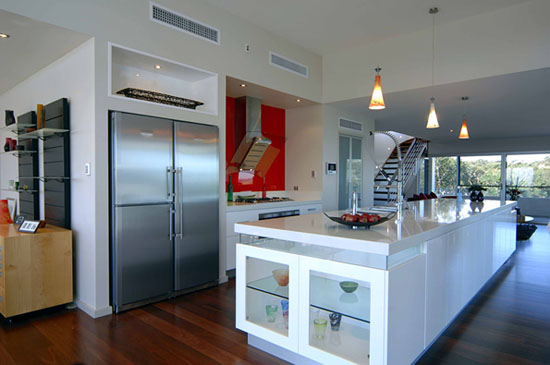 White gloss kitchen schemes designs picture with wooden floors
