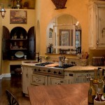 an old world French kitchen attributes in modern style French country kitchen
