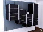 black Sliding Kitchen Cabinet System and white kitchens wall in small space black Sliding Kitchen Cabinet System and white kitchens wall in small space