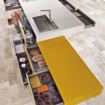 cheerful colors kitchen expressed in array of hues cool lines modular design