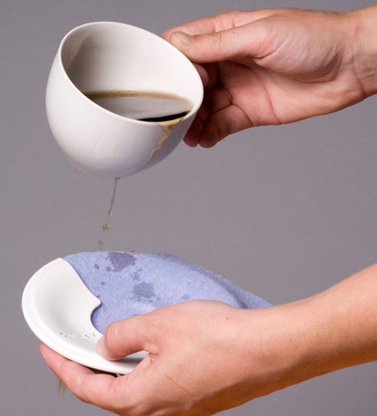 clumsy sets complete with ceramic tea cup and saucer