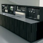 contemporary Kitchens Island with integrated Motorized cabinet from Binova