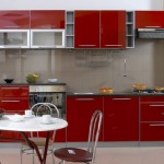 contemporary small kitchen design of red color contemporary small kitchen design of red color