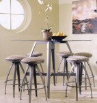 counter height pub table and bar stool in modern kitchen interior renovation