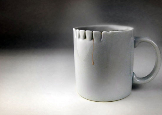 crazy cup design idea Teeth for tea drinking fill it with something nastier