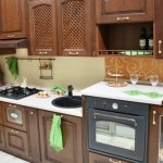 floral wallpaper chocolate for small kitchen