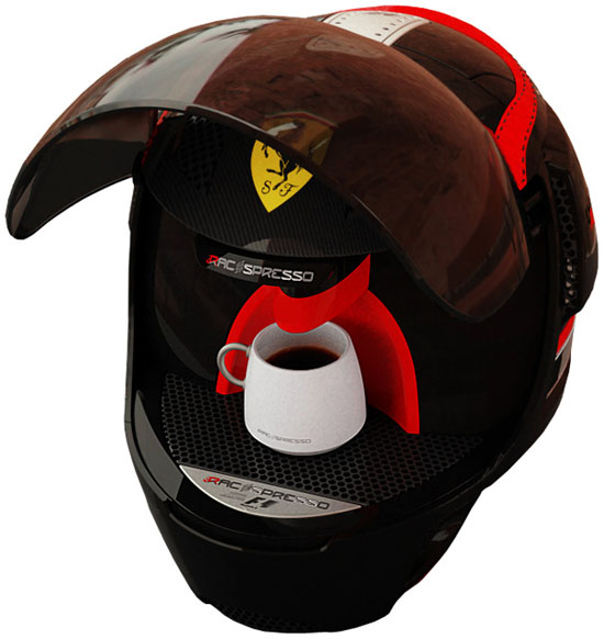 helmet coffee machine