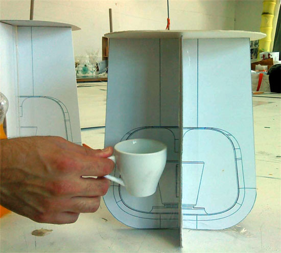 homes coffee machine is really unique with cement by Shmuel Linski