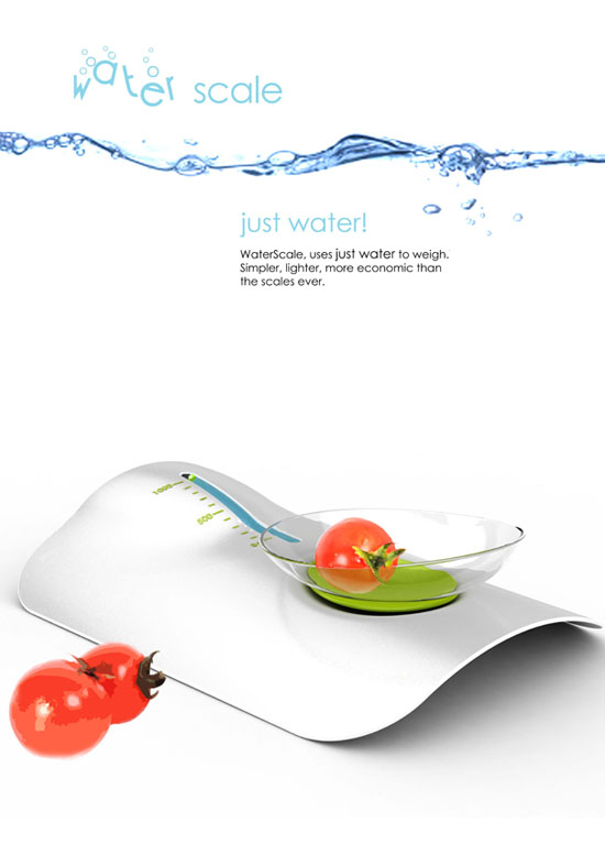 impressing Water weigh scale system using Archimedes principle