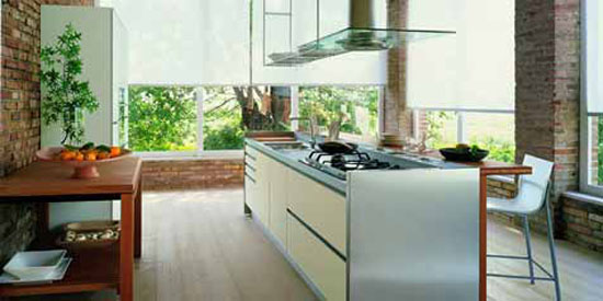 italian kitchens style from Valcucin has clean lines for modern kitchens