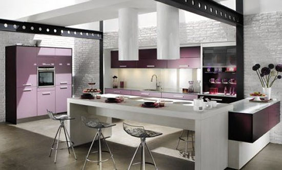 kitchen color combination scheme of decoration by Mobalpa