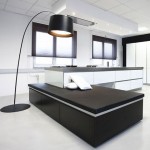 kitchen lounge concept modium kitchen combination living room illuminated by standing lamps