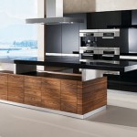 kitchens island K7 adjustable height shelves available in seven types of natural wood