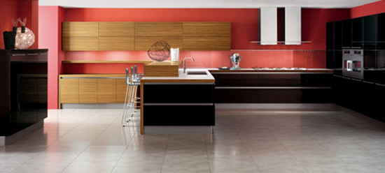 minimalism kitchen style with Zebrano wood easy to fit into your kitchen