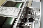 minimalist kitchens with fabulous geometric sink featuring stunningly stark faucet
